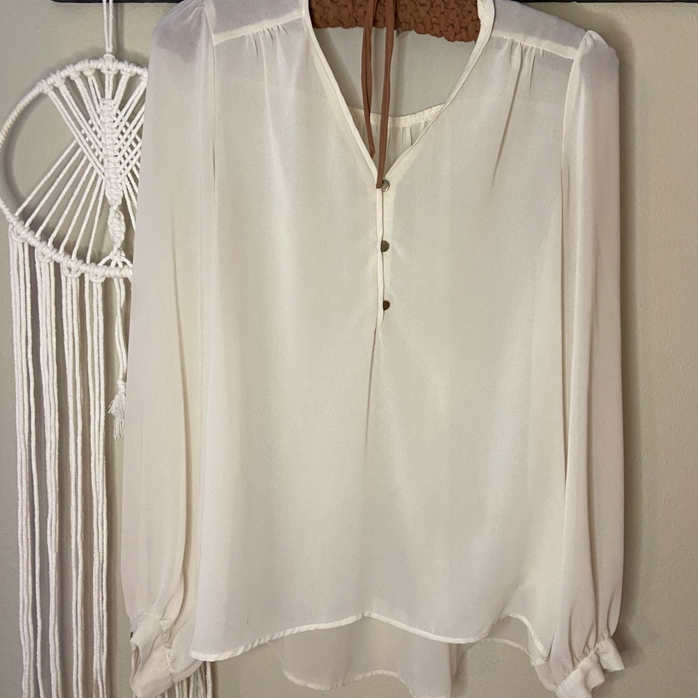 Cream elegant blouse